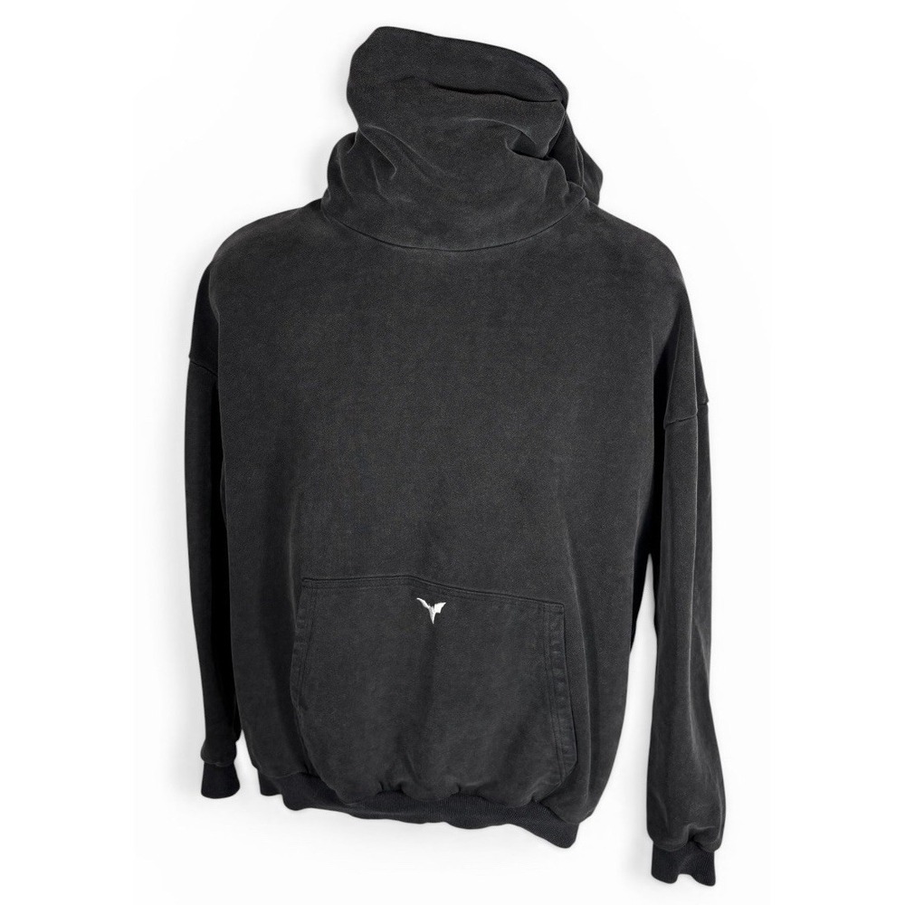 Ditch La Men's Masked Hoodie Coal Biker Size Large Cotton Heavyweight Rare -1614